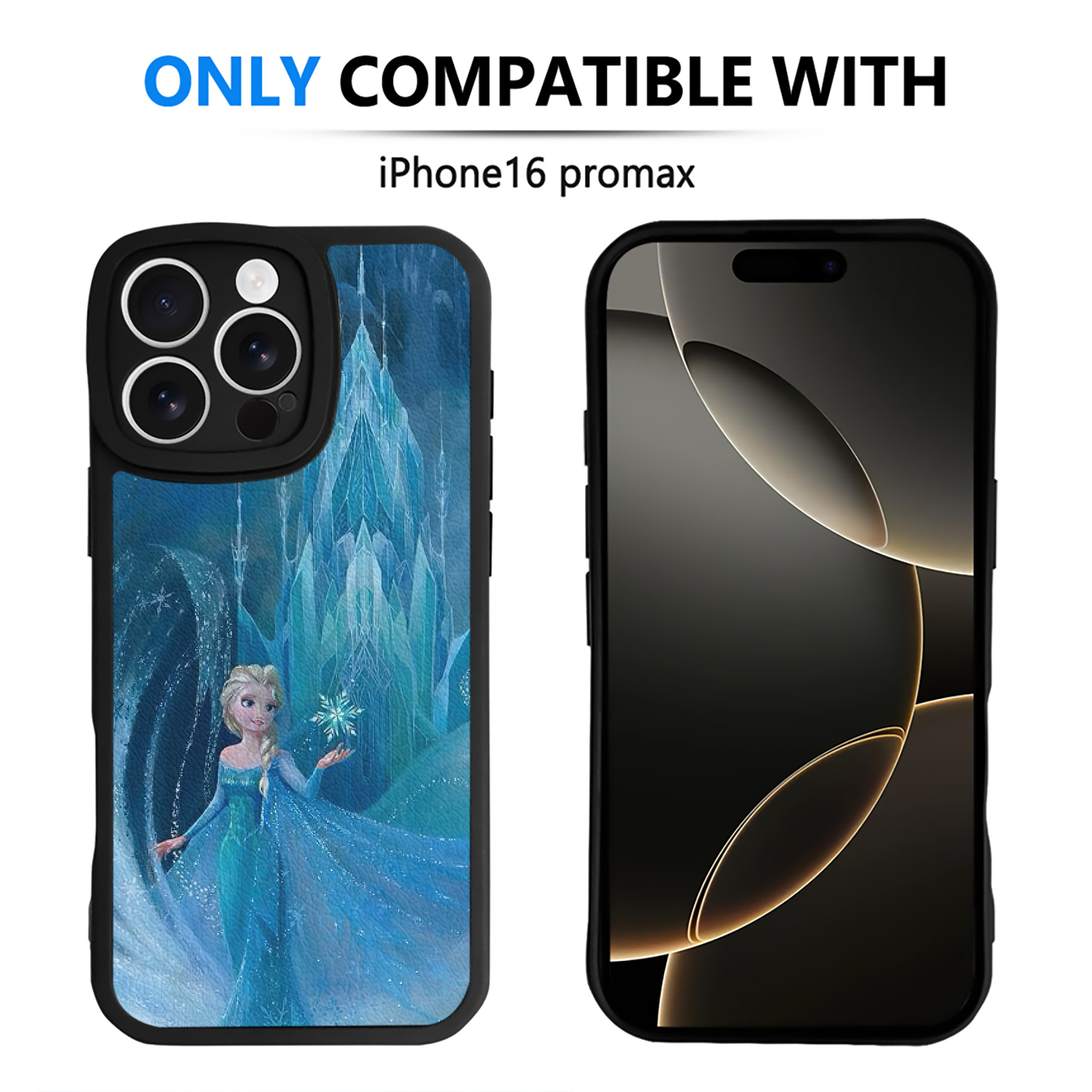 （画像用） アナと雪の女王 アンナ エルサ Frozen Anna Elsa 【iPhone 16シリーズ対応】シリコンスマホケース（レザー調） 材質：シリコン